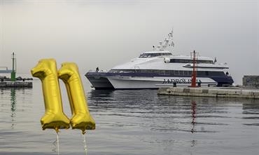 Here high-speed ferry ADRIANA celebrating Jadrolinija's 11th million passenger on Dec 5 last year Here high-speed ferry ADRIANA celebrating Jadrolinija's 11th million passenger on Dec 5 last year