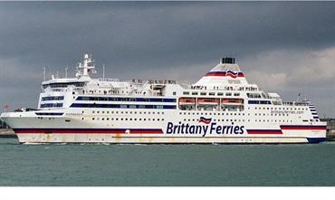 Brittany Ferries vessel NORMANDIE leaving Portsmouth for Caen-Ouistreham on the Western Channerl's busiest route. © Russell Plummer