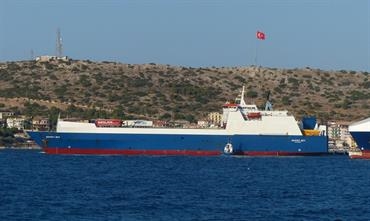 The Danish-built SAFFET BEY is one of four ro-ros operated by Ulusoy Shipping © Selim San