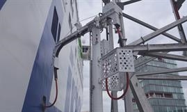 Green electricity and zero emissions for STENA SCANDINAVICA when alongside in Kiel. © Port of Kiel