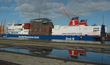 Stena turned to Lloyd Werft for the spectacular lengthening of STENA HOLLANDICA in 2007 - © Philippe Holthof