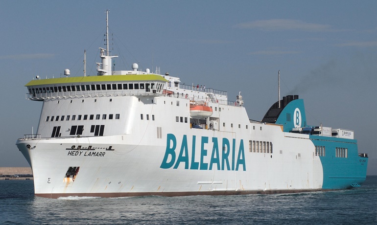 Prior to taking up her charter for Caronte & Tourist early next year HEDY LAMARR will first drydock. © Frank Heine Prior to taking up her charter for Caronte & Tourist early next year HEDY LAMARR will first drydock. © Frank Heine