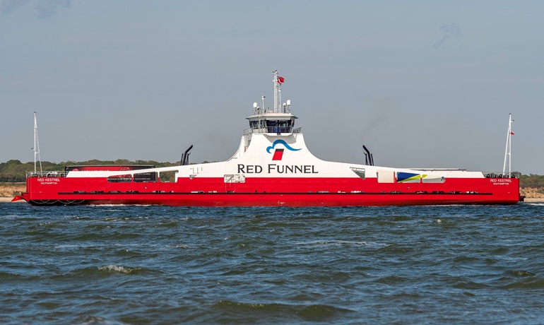 Cammell Laird is back in the ferry business and recently delivered the freight ro-ro ferry RED KESTREL © Maritime Photographic