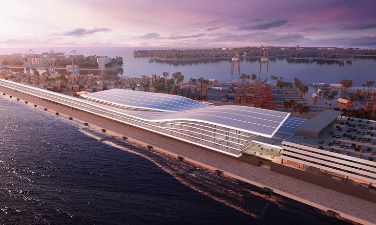 Illustration of the new MSC Miami terminal © MSC