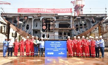Keel laying of the second E-Flexer at AVIC Weihai © Stena Line