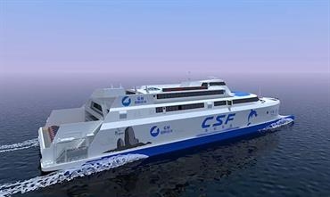 The Incat Crowther 113 design will be operated by Fujian Strait Shipping Co (CSF)© Incat Crowther The Incat Crowther 113 design will be operated by Fujian Strait Shipping Co (CSF)© Incat Crowther