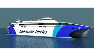 The 76m high-speed wave piercing catamaran will be introduced on a new subisidised service between Jindo and Jeju Island. © Incat