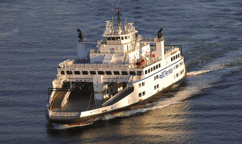 The 2008-built MALASPINA SKY (ex. ISLAND SKY) is one of BC Ferries' current ferries, built in Canada. © Shippax