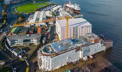 A photo of the Ferguson Marine Shipyard taken in mid-November © Maritime Photographic