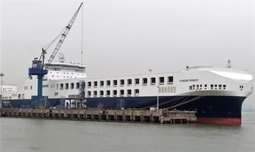 Living up to her name, FLANDRIA SEAWAYS will operate from the Flemish port of Zeebrugge. © Jens Peter Baltsersen-DFDS Living up to her name, FLANDRIA SEAWAYS will operate from the Flemish port of Zeebrugge. © Jens Peter Baltsersen-DFDS