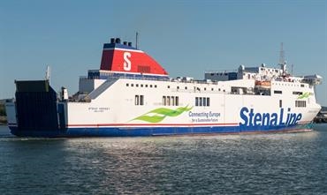 STENA MERSEY will become STENA BALTICA following her lengthening and complex drive-through conversion. © Frank Lose