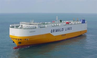 GRANDE HOUSTON is the third in a series of seven PCTCs ordered by Grimaldi Group at Yangfan in Zhoushan. © Grimaldi Lines
