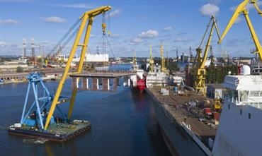 MAZARINE is getting an extra trailer deck above the existing weather deck © Remontowa Shiprepair Yard MAZARINE is getting an extra trailer deck above the existing weather deck © Remontowa Shiprepair Yard