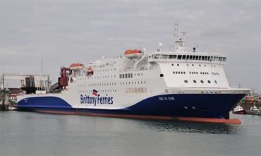 BAIE DE SEINE didn't obtain the new Brittany Ferries logo due to the pending end of her charter from DFDS. © Marc Ottini BAIE DE SEINE didn't obtain the new Brittany Ferries logo due to the pending end of her charter from DFDS. © Marc Ottini