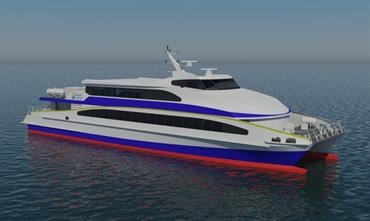 The first of the two ferries built for Blue Sea Jet © Austal