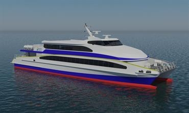 The first of the two ferries built for Blue Sea Jet © Austal The first of the two ferries built for Blue Sea Jet © Austal