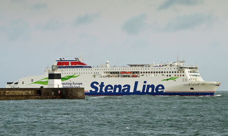 The brand-new STENA ESTRID will make her first commercial sailing on the Central Corridor route on 13 January. © Stena Line