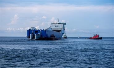 JACKLYN being towed to Brownsville, Texas for scrapping © Port of Pensacola