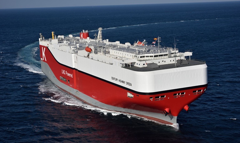 CENTURY HIGHWAY GREEN became the first LNG-powered vessel in the K Line fleet when it was delivered in March this year © K Line