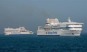 CONNEMARA will operate the new Cherbourg-Rosslare route, whilst ARMORIQUE (left) will supplement the PONT-AVEN (right) on the seasonal Roscoff-Cork service, which will become twice weekly in 2021. © Frank Lose CONNEMARA will operate the new Cherbourg-Rosslare route, whilst ARMORIQUE (left) will supplement the PONT-AVEN (right) on the seasonal Roscoff-Cork service, which will become twice weekly in 2021. © Frank Lose