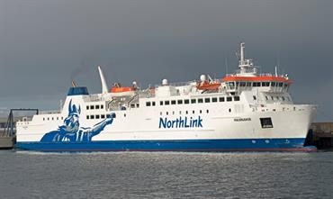 HAMNAVOE operates between Scrabster and Sromness, competing with Pentland Ferries' PENTALINA, soon to be replaced by the new ALFRED © Frank Lose