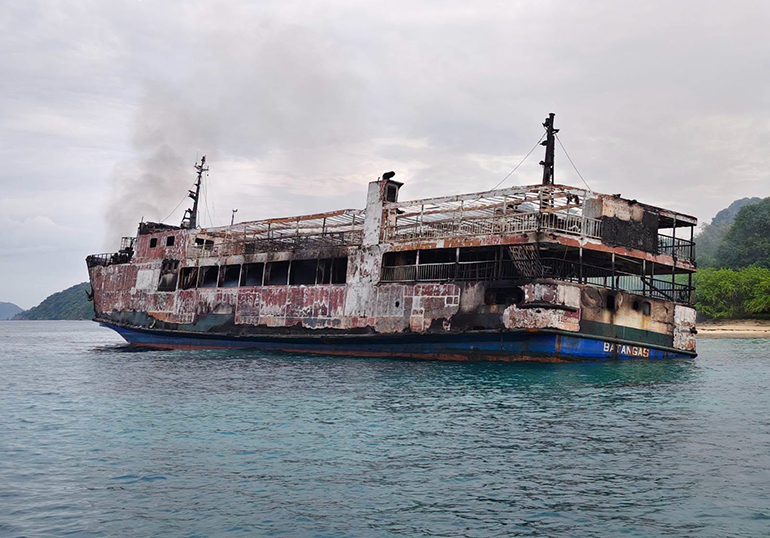 The wreckage of JUNE ASTER © Philippine Coast Guard The wreckage of JUNE ASTER © Philippine Coast Guard
