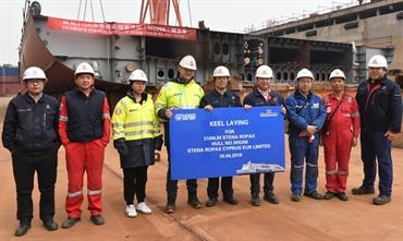 STENA EMBLA is taking shape at AVIC Weihai Shipyard © Stena Line