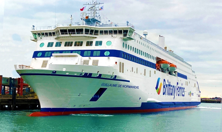 GUILLAUME DE NORMANDIE, the name of Brittany Ferries' next hybrid