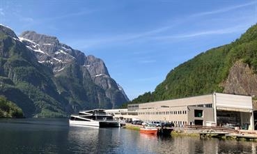 The Brødrene Aa shipyard and LEGACY OF THE FJORDS (earlier delivered ship)