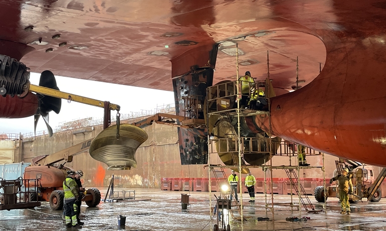 COPENHAGEN new propeller installed © Bettina Rohrhuber / Scandlines COPENHAGEN new propeller installed © Bettina Rohrhuber / Scandlines