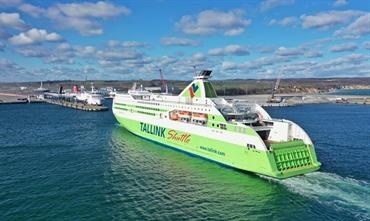 STAR will continue on the Paldiski-Sassnitz route until further notice. The Tallink vessel is here captured arriving Mukran (Port of Sassnitz) on 22 March. © Matti Block