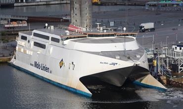 MAX MOLS has arrived at the Orskov Yard in Frederikshavn for a major overhaul and refurbishment © Kai Ortel MAX MOLS has arrived at the Orskov Yard in Frederikshavn for a major overhaul and refurbishment © Kai Ortel
