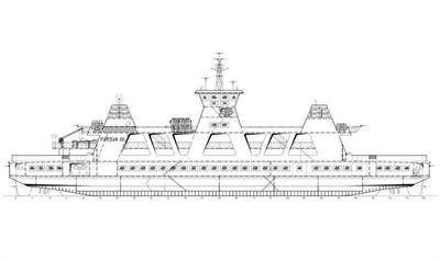 The 'green' newbuilding will be a sister to FRISIA III © Pella Sietas Werft