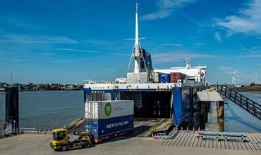 P&O Ferries' chartered NORSTREAM officially inaugurated the two-berth Tilbury2 river terminal. © Forth Ports