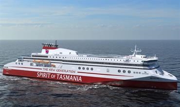 In May 2018 TT-Line Tasmania placed a double order with the now cash-strapped Flensburger Shipyard © FSG In May 2018 TT-Line Tasmania placed a double order with the now cash-strapped Flensburger Shipyard © FSG