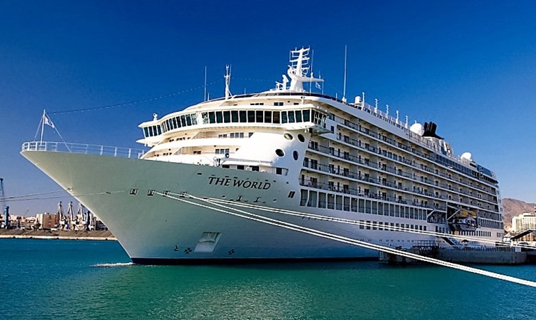 THE WORLD has a unique role in world cruising. © Russell Plummer THE WORLD has a unique role in world cruising. © Russell Plummer