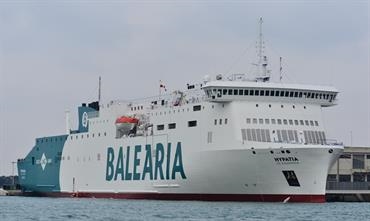 HYPATIA DE ALEJANDRIA is one of five Baleària ships to take part in the Green and Connected Ports project t© Marc Ottini