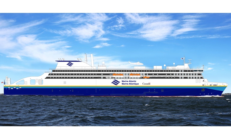 CMI Jinling Weihai Shipyard will build an E-Flexer specifically dapted to Marine Atlantic's requirements. © Stena RoRo