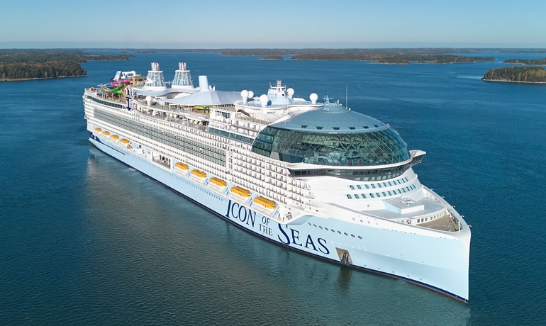 ICON OF THE SEAS was delivered at the end of November last year © Meyer Turku