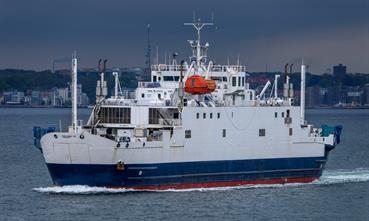 MERCANDIA VIII was recently activated on the Sound but will head for Estonia next month. © Christian Costa