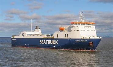 CLIPPER PENNANT is back on the Irish Sea and has been chartered by P&O Ferries. © Christian Costa