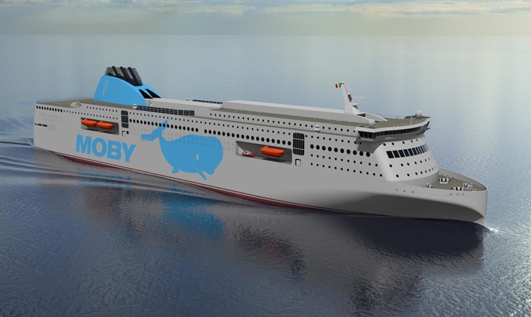 The ship will eventually display Looney Tunes rather than the Moby whale © Onorato Armatori The ship will eventually display Looney Tunes rather than the Moby whale © Onorato Armatori