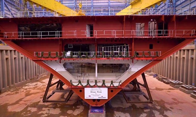 DISNEY WISH keel laying © Disney Cruise Line