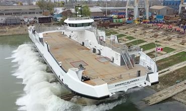 There she goes - launching of AMHERST ISLANDER II © Damen Shipyards Group There she goes - launching of AMHERST ISLANDER II © Damen Shipyards Group
