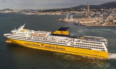 MEGA EXPRESS is one of the Nice-serving ferries in the Corsica Ferries fleet © Jean-Pierre Fabre