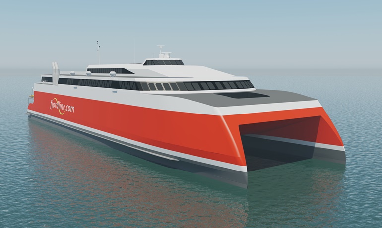 The newbuilding will replace FJORD CAT on the fastest crossing beteen Norway and Denmark © Fjord Line