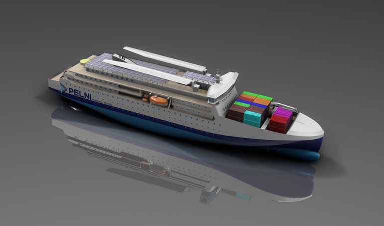 Rendering of Pelni's new generation of combined cargo and passenger ships. © NAOS Ship and Boat Design Rendering of Pelni's new generation of combined cargo and passenger ships. © NAOS Ship and Boat Design