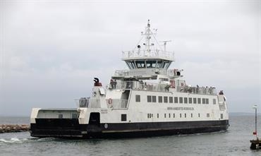 The 2013, Bangladesh-built ISEFJORD is one of two ferries servicing for Hundested–Rørvig Færgefart A/S © Peter Therkildsen