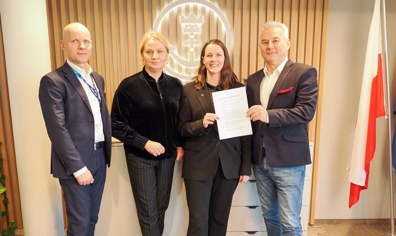 Representatives from the Port of Gdansk, Port of Karlshamn, and POLSCA Baltic Ferries