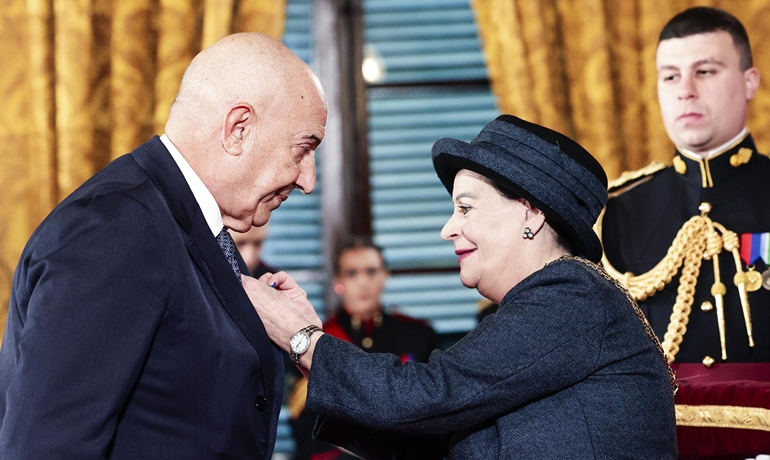 Mr Emanuele Grimaldi and the President of Malta, H. E. Myriam Spiteri Debono Mr Emanuele Grimaldi and the President of Malta, H. E. Myriam Spiteri Debono